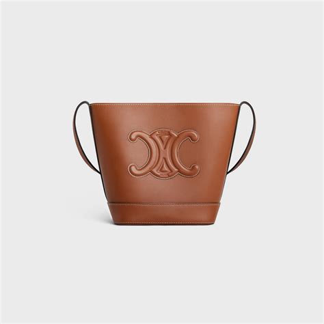 celine small bucket cuir triomphe|Celine.